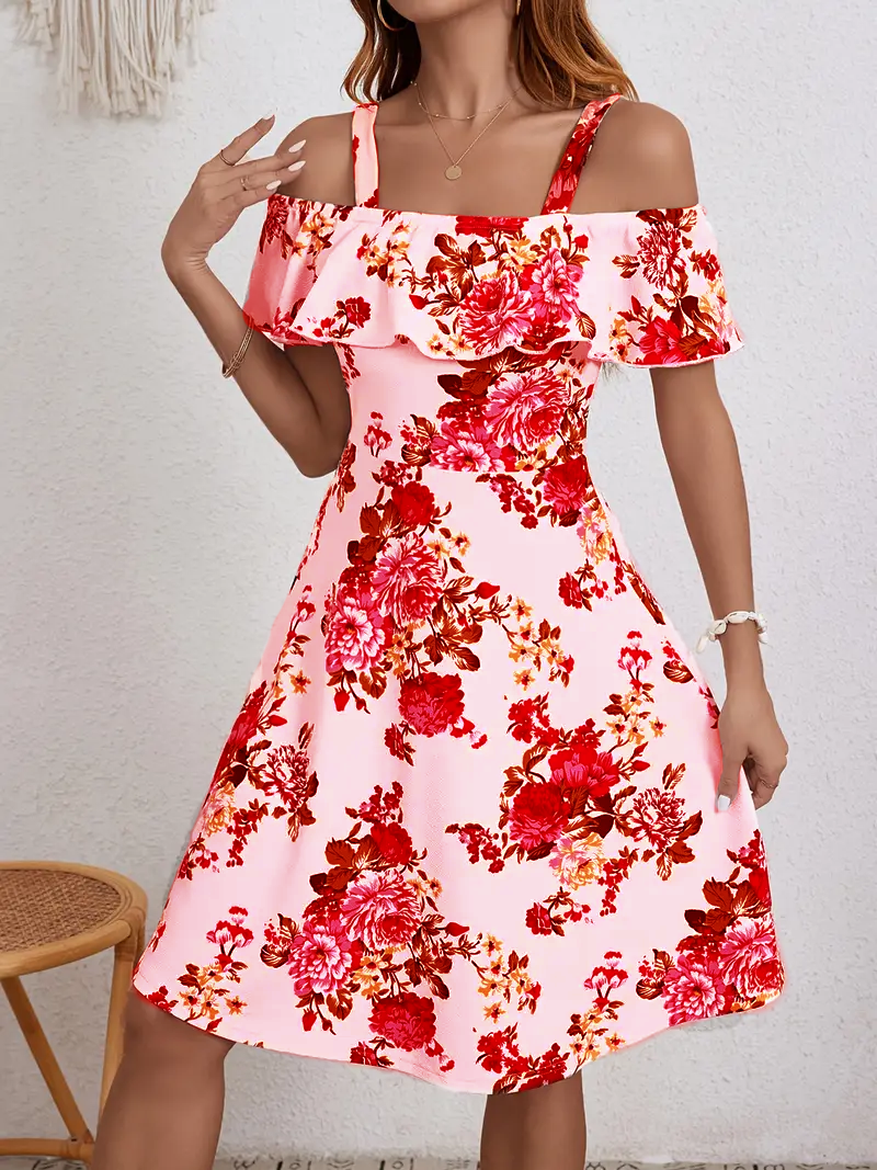 Rosanne - Elegantes Kleid Mit Blumendruck