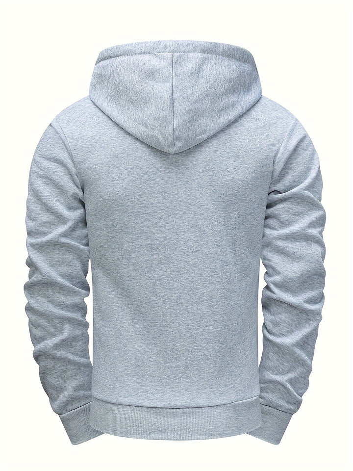 Hendro – Lässiger Langarm Kapuzenpullover Mit Reißverschluss