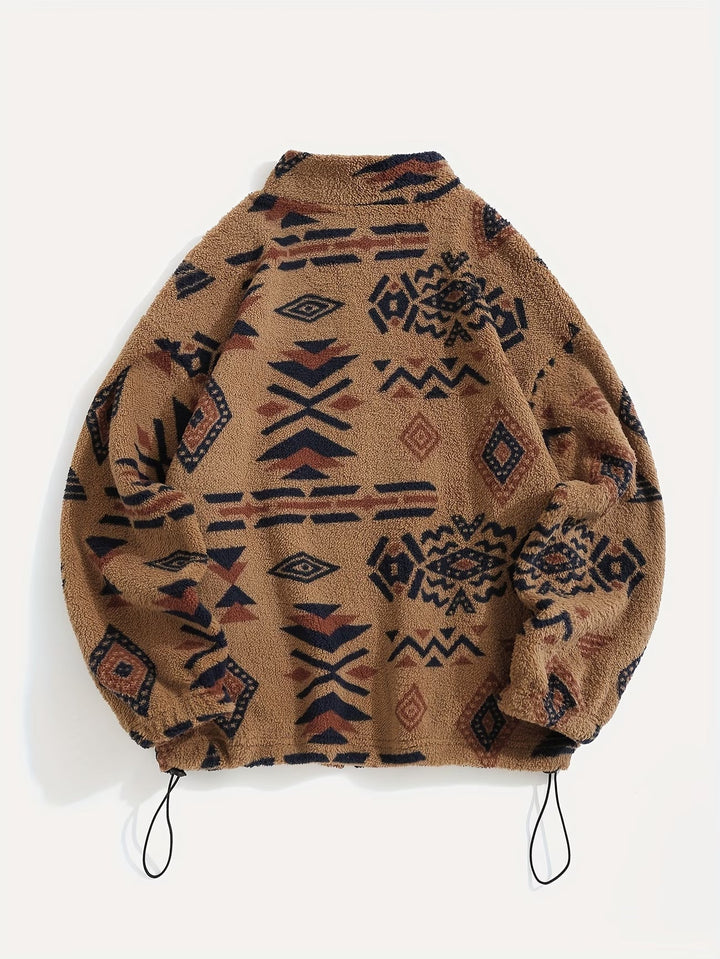 Esra – Langärmelige Jacke Mit Geometrischem Muster