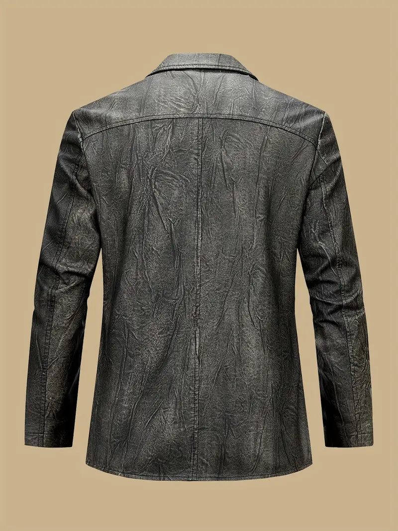 Julien – Leder Jacke Mit Lokomotiv Kragen
