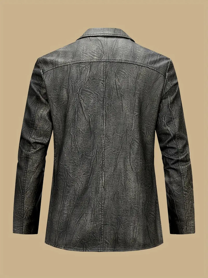Julien – Leder Jacke Mit Lokomotiv Kragen