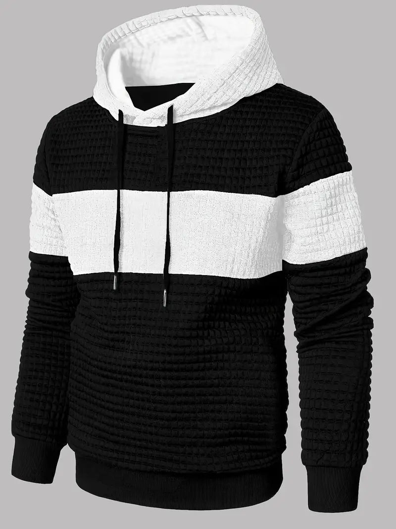 Arvid – Kapuzenpullover  Mit Farbblock Struktur