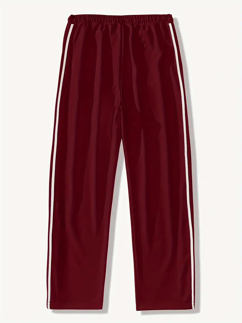 Mendis – Lässige Sport Hose Mit Geradem Bein Und Druckknopfverschluss