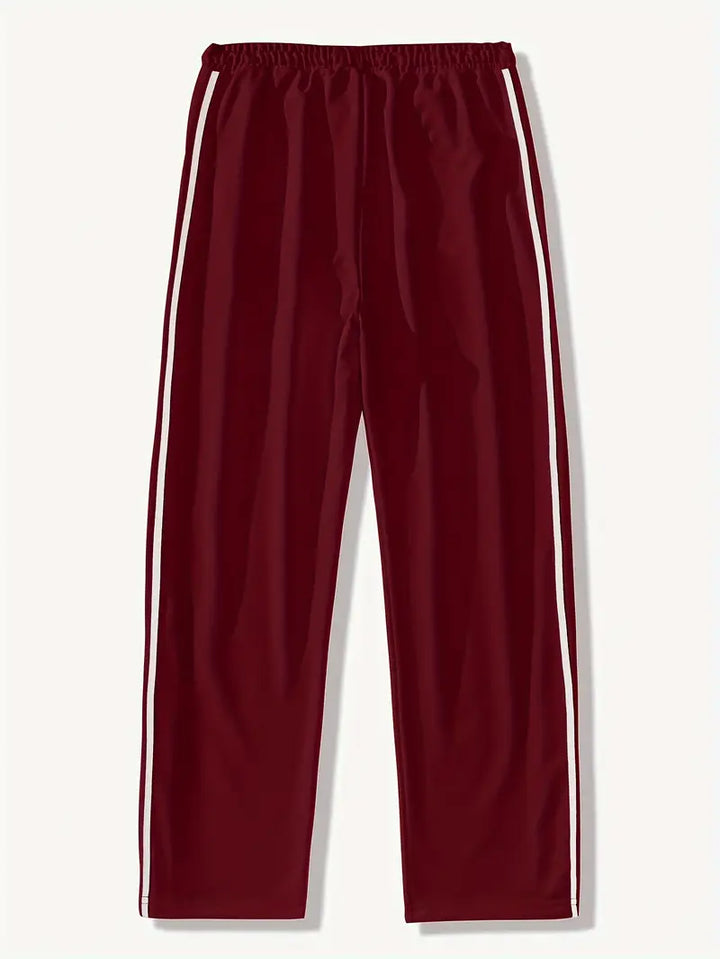 Mendis – Lässige Sport Hose Mit Geradem Bein Und Druckknopfverschluss