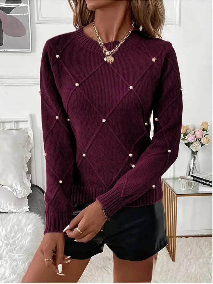 Turid – Eleganter Langarm Strickpullover