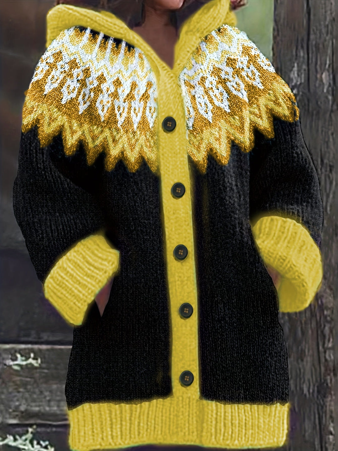 Gulnur - Eleganter Winter Pullover Mit Kapuze Und Langen Ärmeln