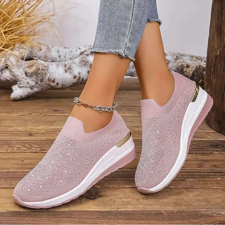 Josia - Slip-on Sneaker Mit Schmetterlingsmuster Aus Strasssteinen