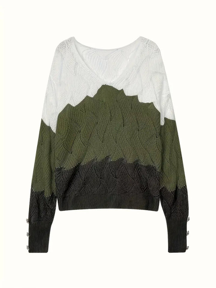 Renilda - Eleganter Strickpullover Mit V-Ausschnitt