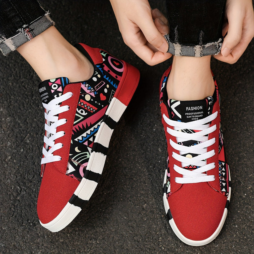 Nalson – Turnschuhe Mit Geometrischem Print Und Schnürung