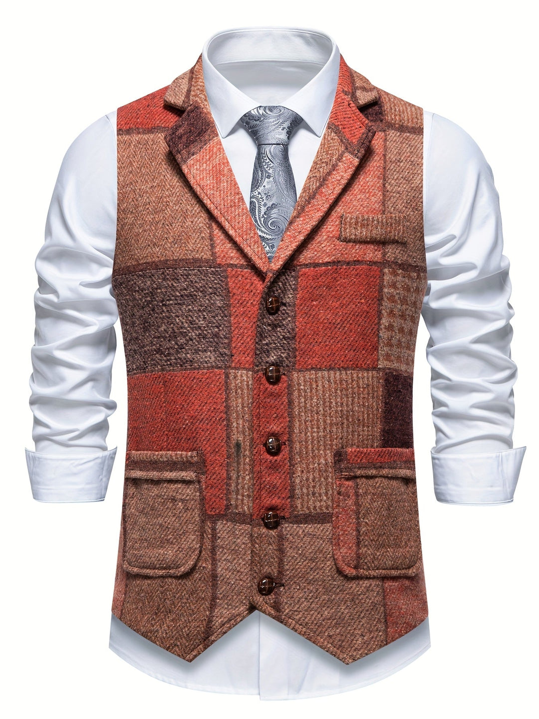 Mladen - Vintage Anzugweste Mit Revers Und Tasche