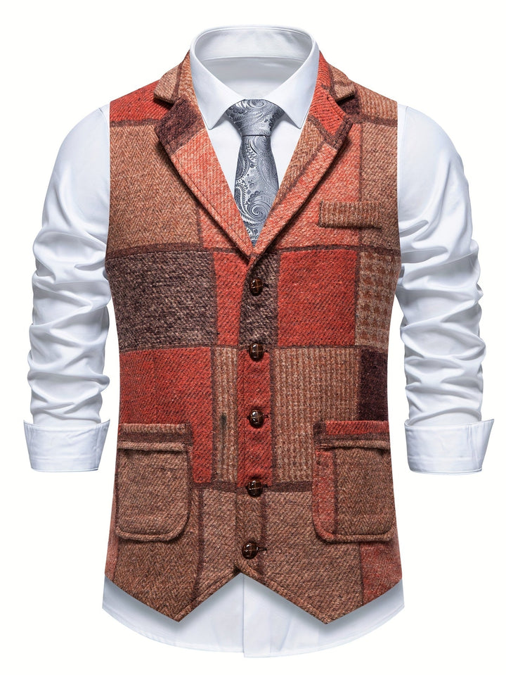 Mladen - Vintage Anzugweste Mit Revers Und Tasche