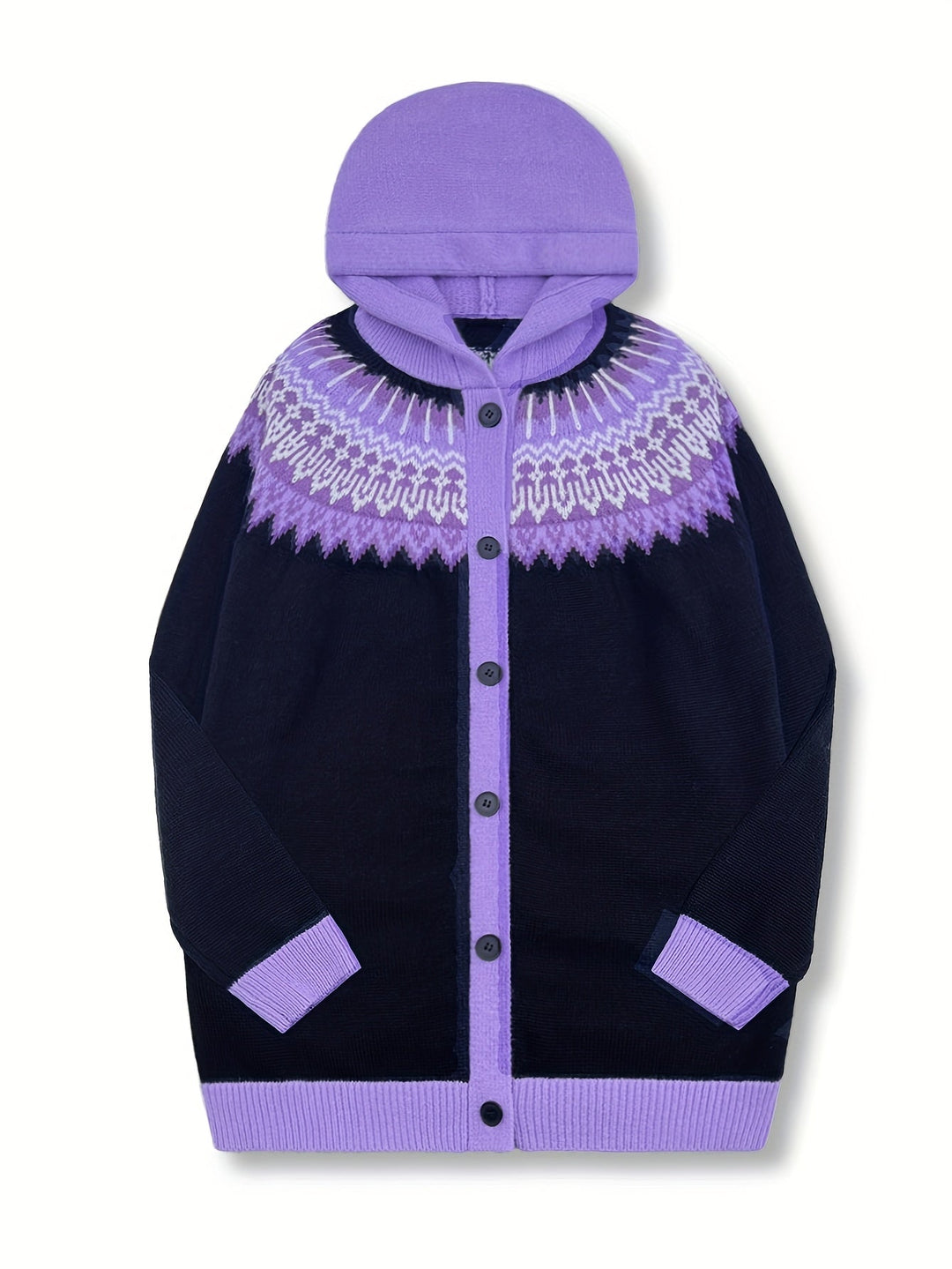 Gulnur - Eleganter Winter Pullover Mit Kapuze Und Langen Ärmeln