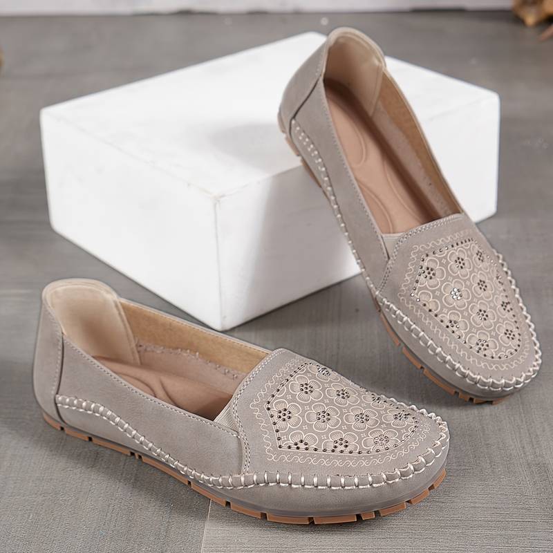 Orital - Vintage Halbschuh Mit Ziernähten
