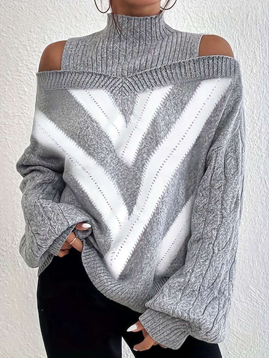 Ramirez – Schulterfreier Strickpullover