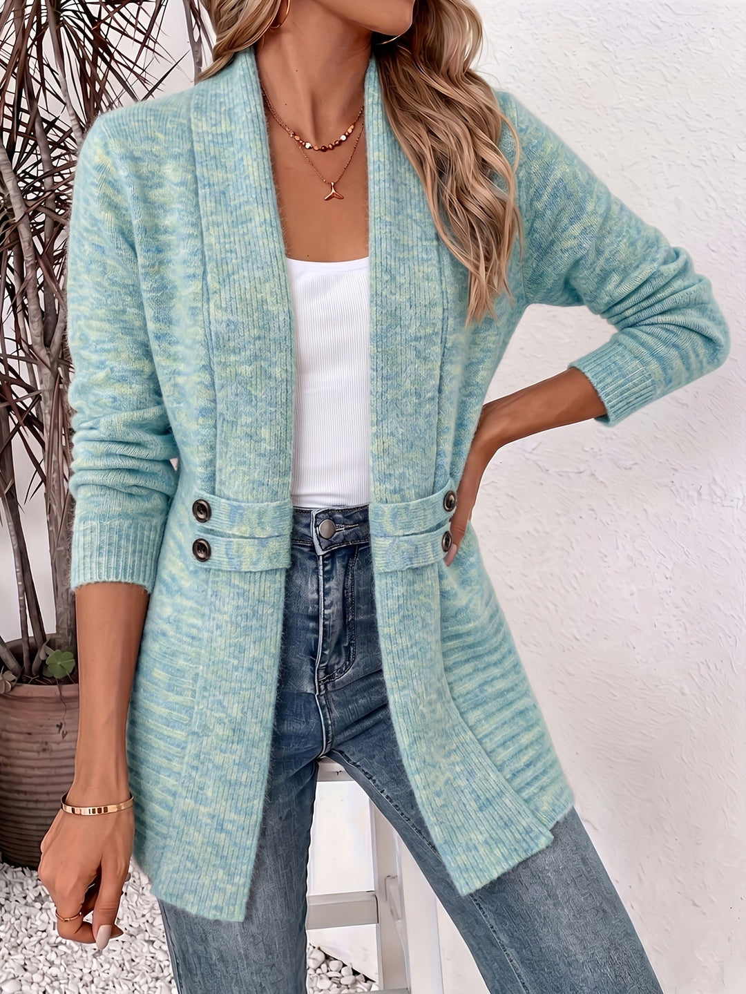 Linsey - Elegant Cardigan With Open Front