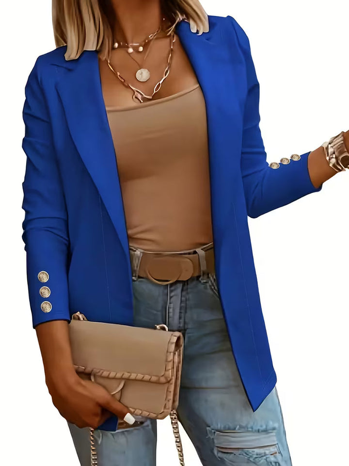 Nikia – Langärmeliger Blazer Mit Zierknöpfen