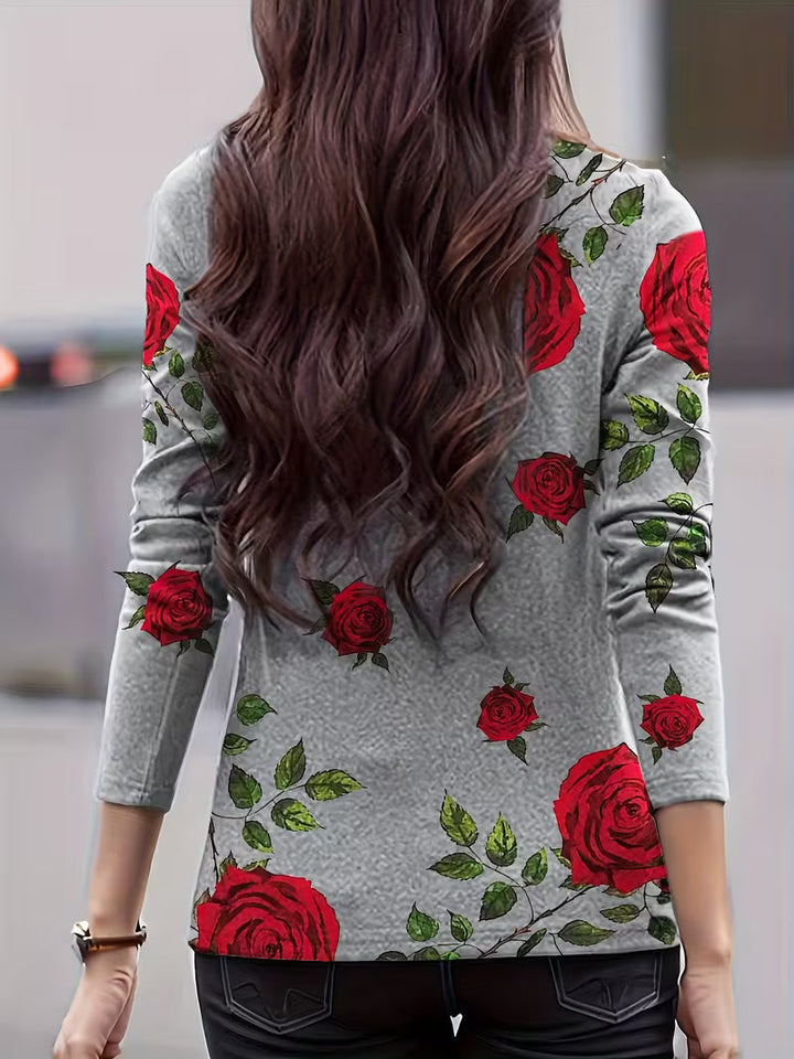 Zunni – Oberteil Mit Blumenmuster Und Stehkragen