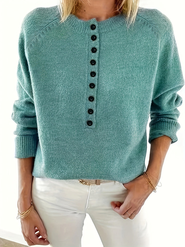 Yelena - Langärmeliger Pullover Mit Knöpfen