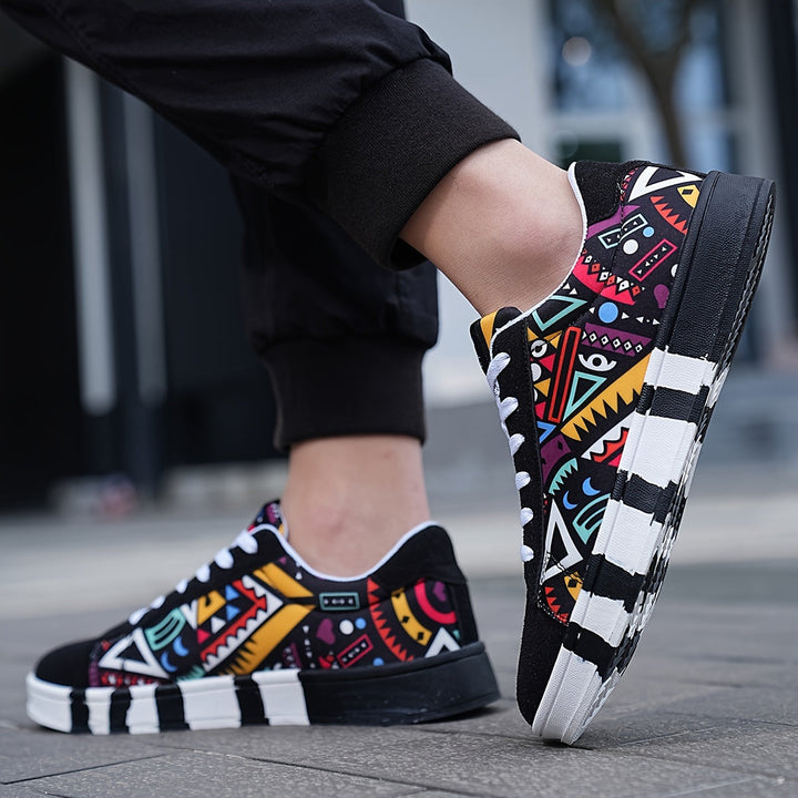 Nalson – Turnschuhe Mit Geometrischem Print Und Schnürung
