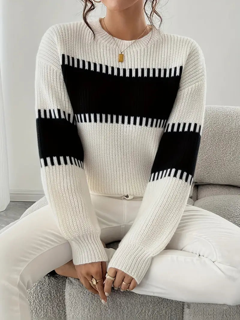 Gyneth - Langärmeliger Pullover Mit Rundhalsausschnitt