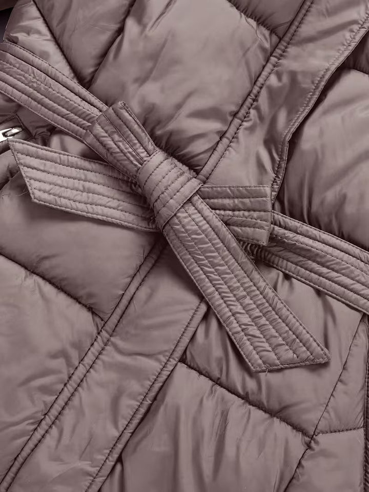 Inza – Daunenjacke Mit Kapuze Und Gürtel