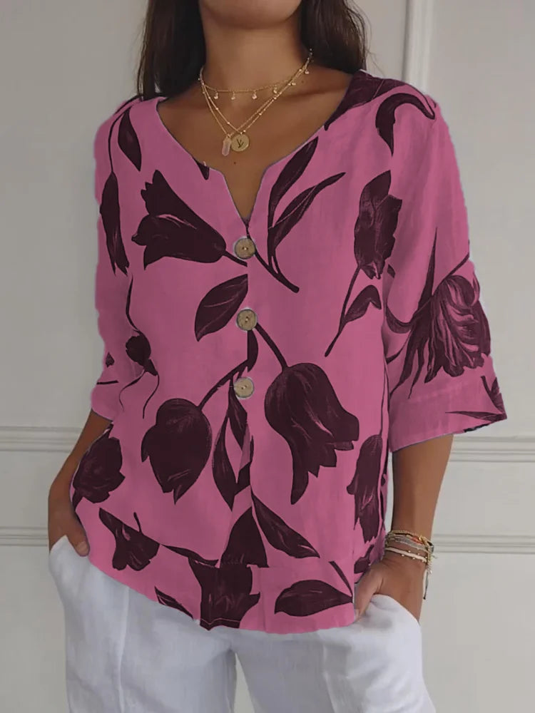 Maxine - Bluse Mit Floralem Muster