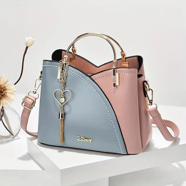 Orianna – Moderne Zweifarbige Handtasche Mit Signatur