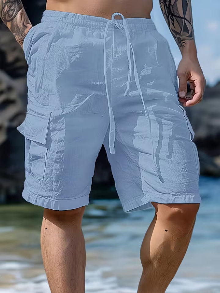 Raekwon – Leinen-Shorts Mit Elastischem Bund Und Kordelzug