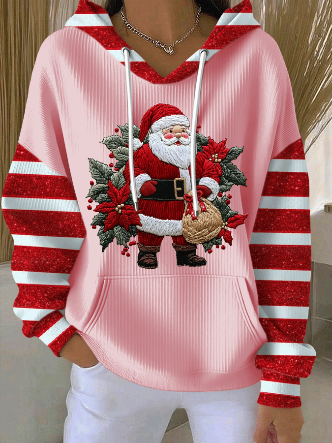 Kathryn - Kapuzenpullover Mit Weihnachtsmann-Aufdruck