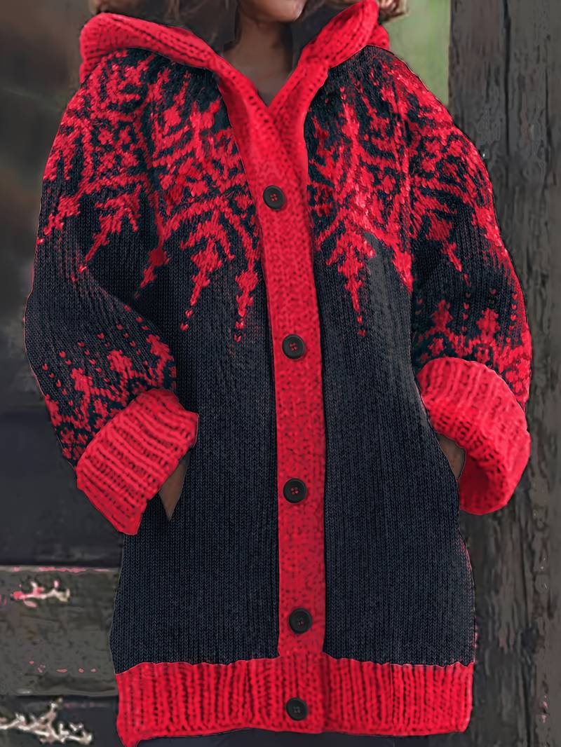 Hadassah - Eleganter Wintermantel Aus Stoff in Oversize Passform