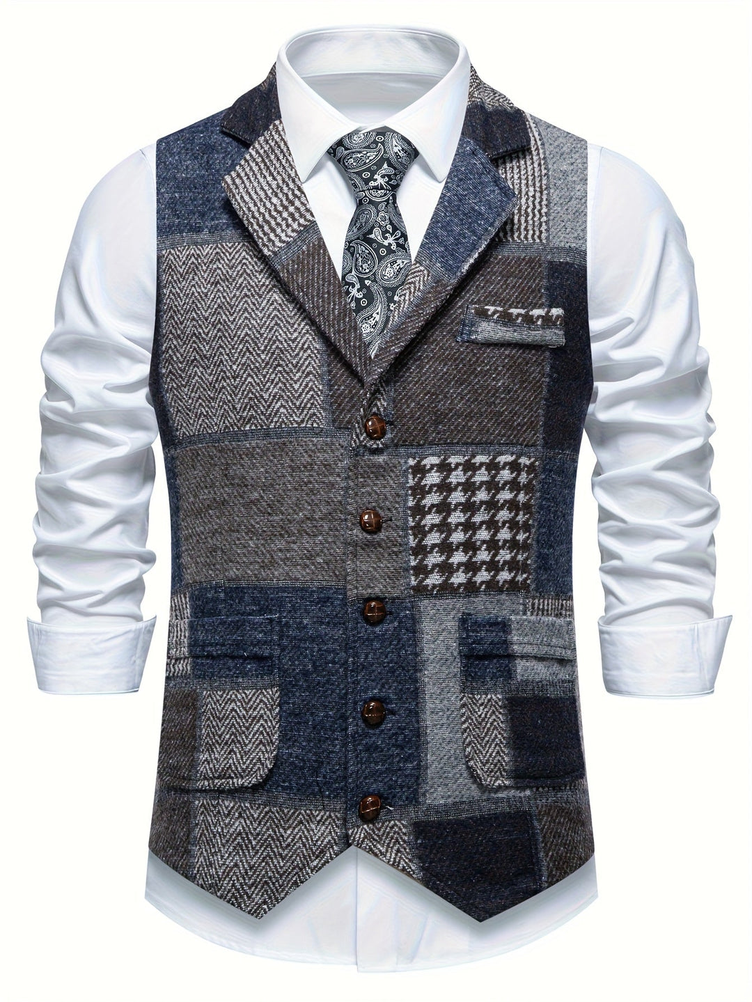 Mladen - Vintage Anzugweste Mit Revers Und Tasche