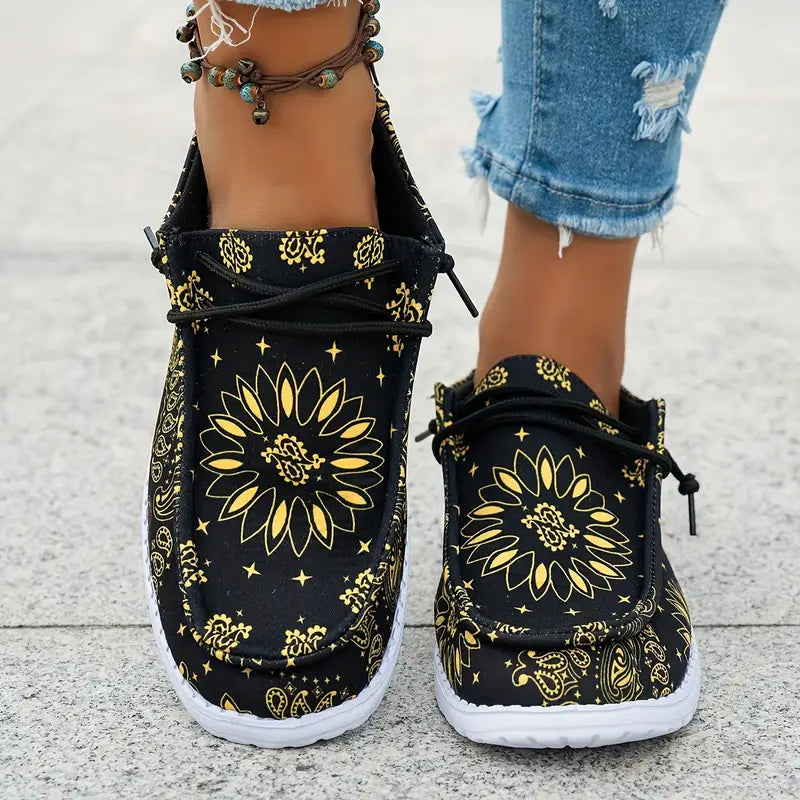 Isavella – Lässige Sommer Schuhe Mit Blumenmuster