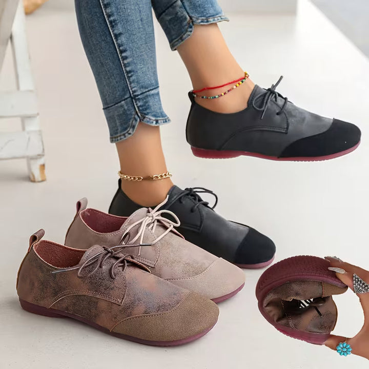 Zuniya – Bequeme Schnürschuhe mit Niedrigem Keilabsatz