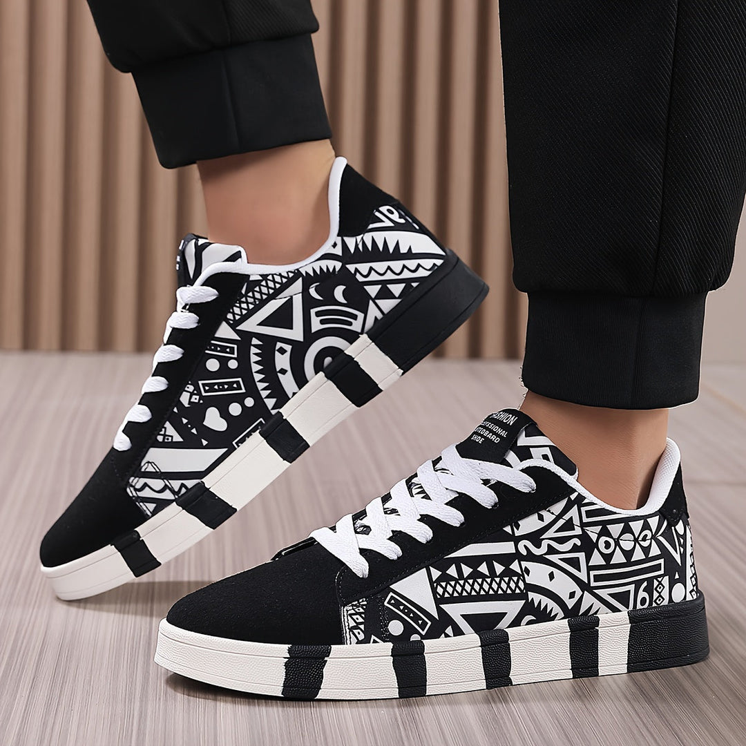Nalson – Turnschuhe Mit Geometrischem Print Und Schnürung