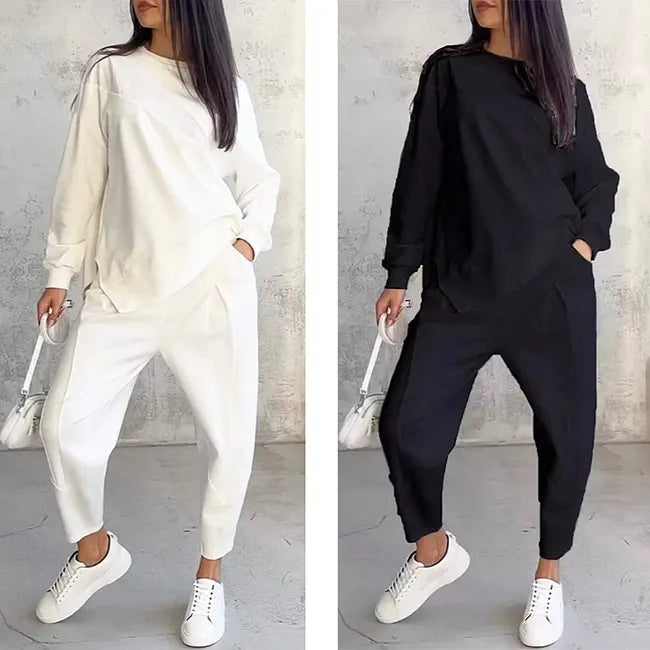 Tashia – Lässiges Set aus Langarm Pullover Und Jogginghose