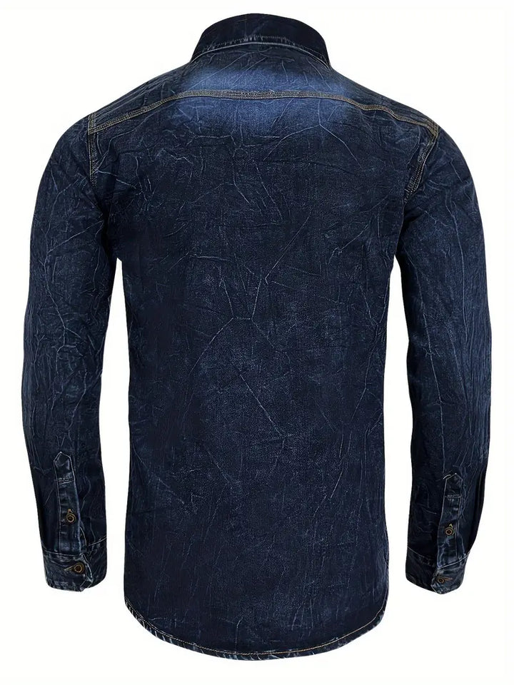Angelo – Jeanshemd Mit Knopfleiste Und Aufgesetzten Taschen