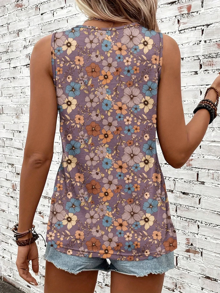 Lilou – Lässiges Sommer Top Mit Blumen Drucken