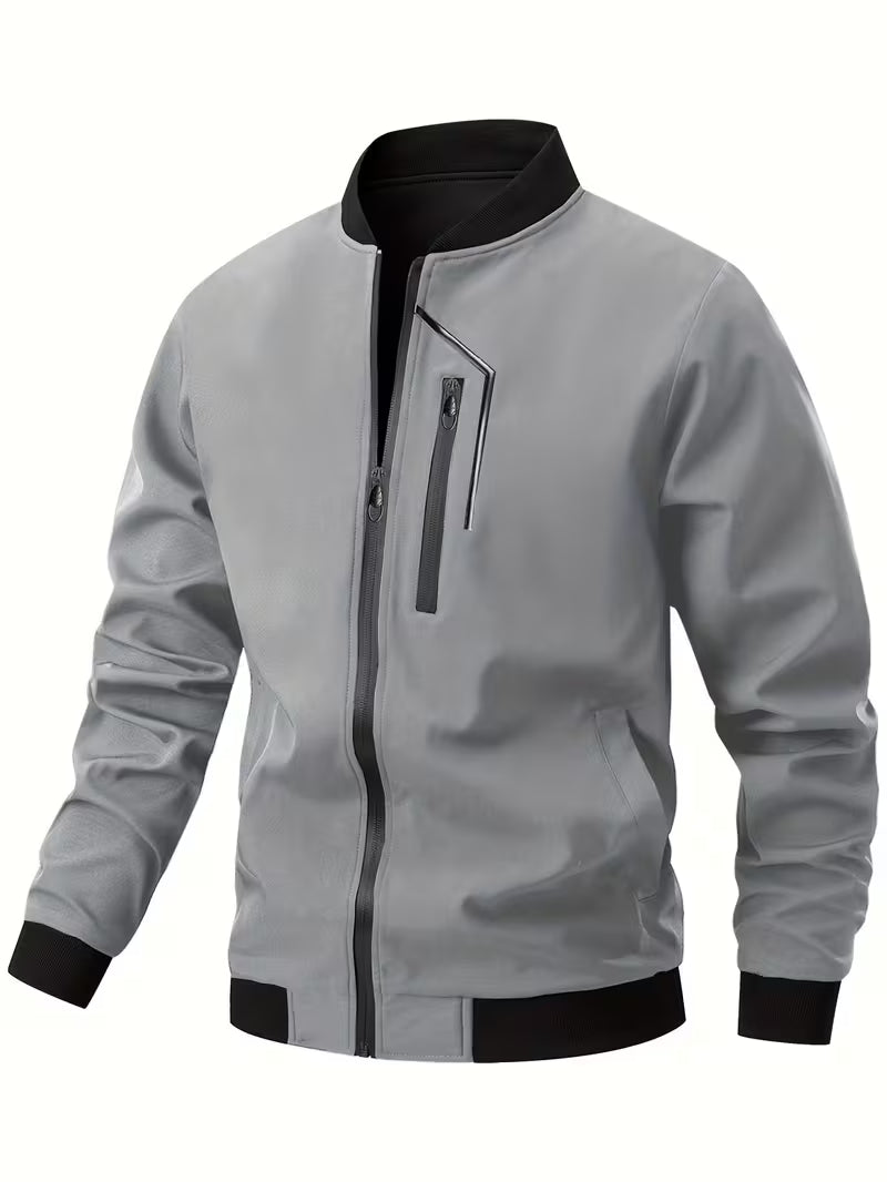 Akrum – Lässige Bomber Jacke Mit Reißverschluss