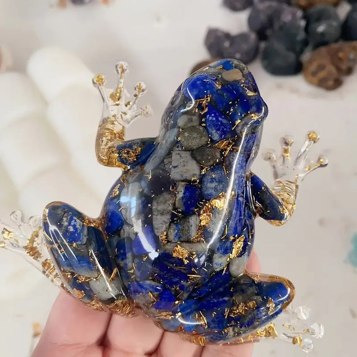 Frostone – Kristallfrosch Skulptur Für die Wohnraum Dekoration