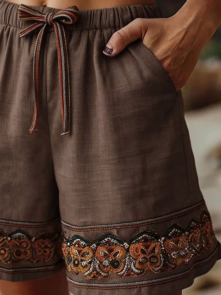 Syzina – Shorts Mit Elastischem Bund Und Kordelzug