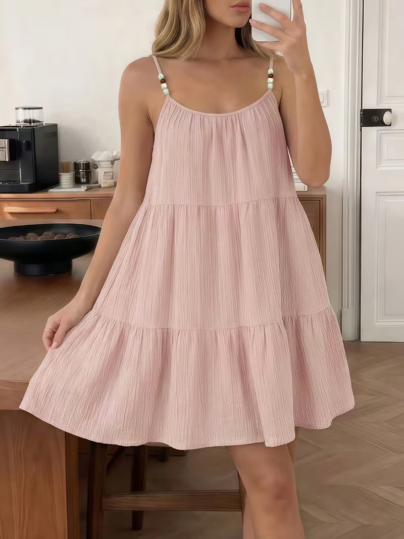 Masley – Minikleid mit Spaghettiträgern Und Lockerer Passform