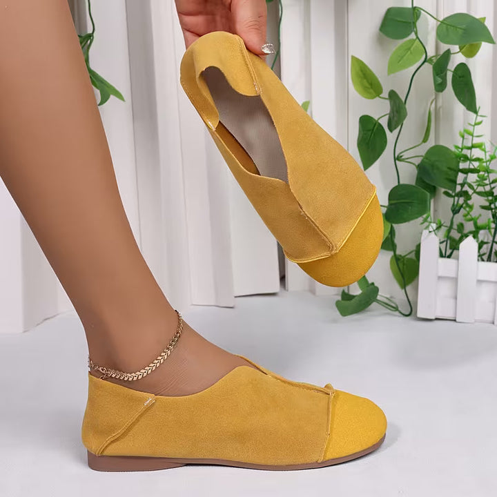 Bethan – Flexible Faltbare Flache Schuhe mit Eckiger Zehenpartie