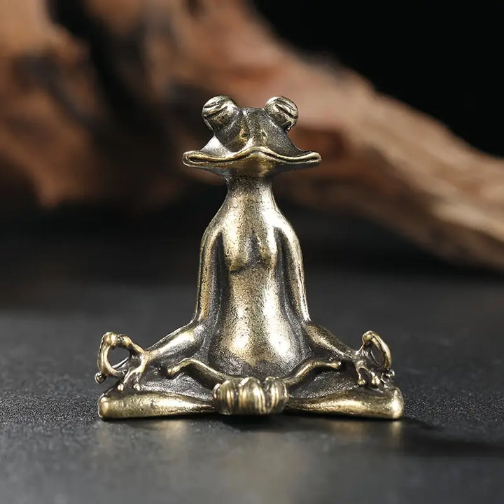 Meditoad – Eleganter Metall Frosch Räucherstäbchen Halter
