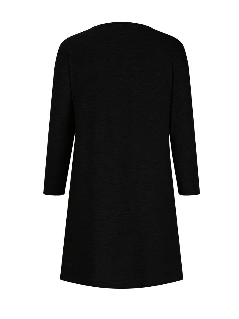 Alinor - Lässiges Kariertes Patchwork Kleid Mit Langen Ärmeln