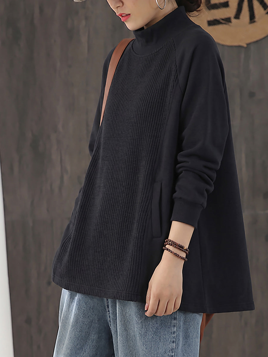 Safia – Oversize Bluse mit Rollkragen