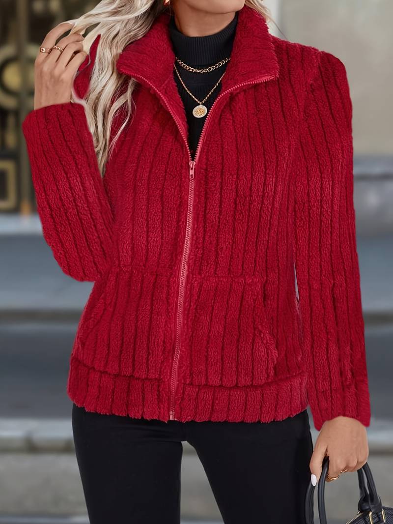 Zoharia - Stylische Winterjacke Mit Langen Ärmeln und Tasche