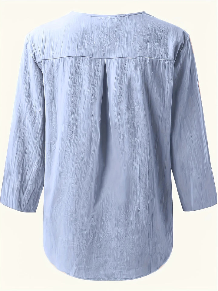 Mykaela – Lässige Bluse Aus Baumwolle Und Leinen