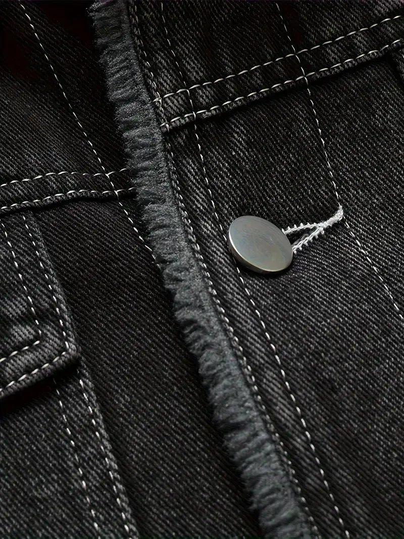 Geoffroy – Vintage Jeans Jacke Mit Fleece Futter