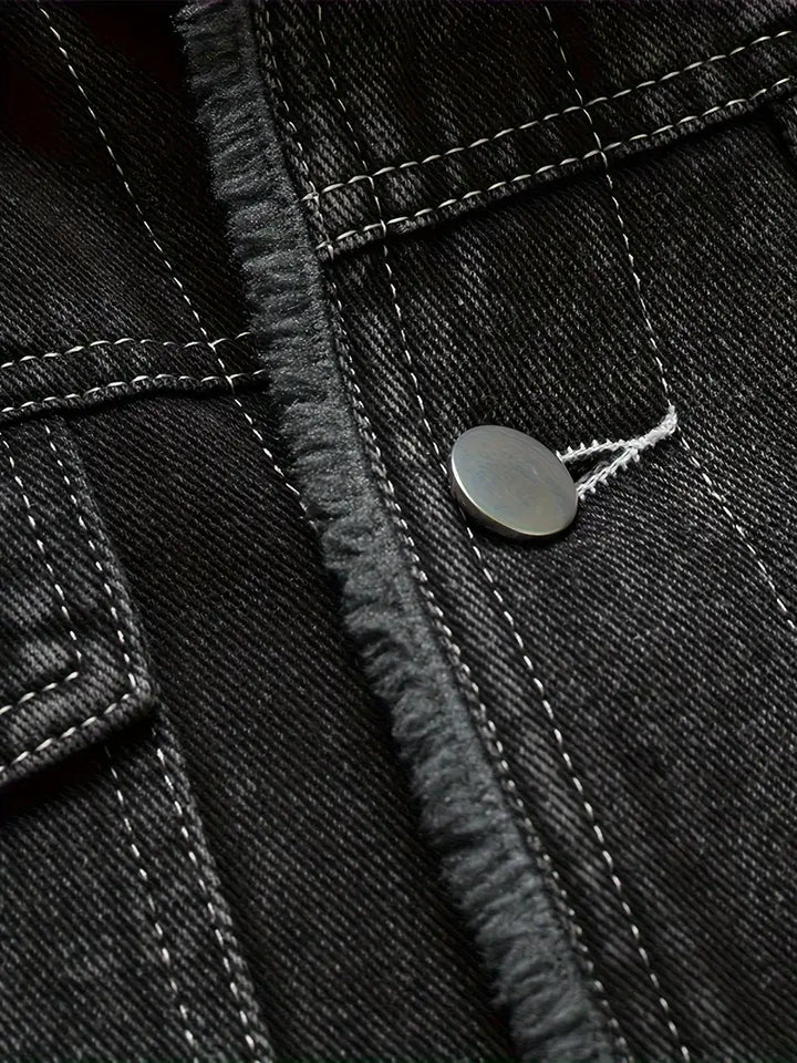 Geoffroy – Vintage Jeans Jacke Mit Fleece Futter