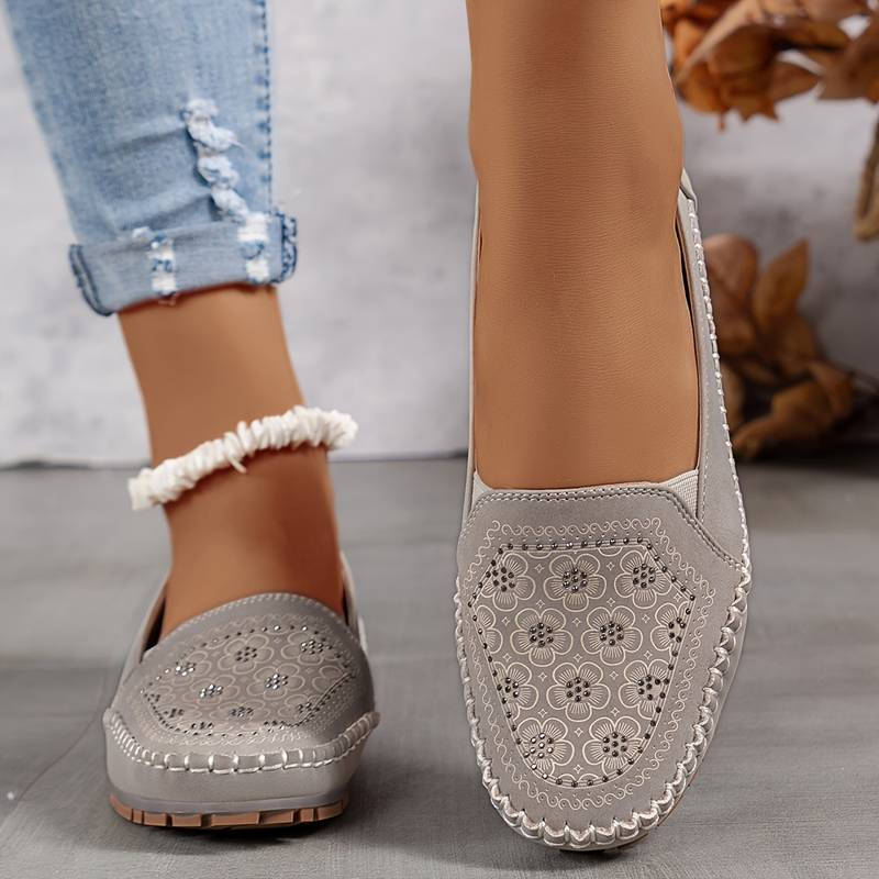 Orital - Vintage Halbschuh Mit Ziernähten